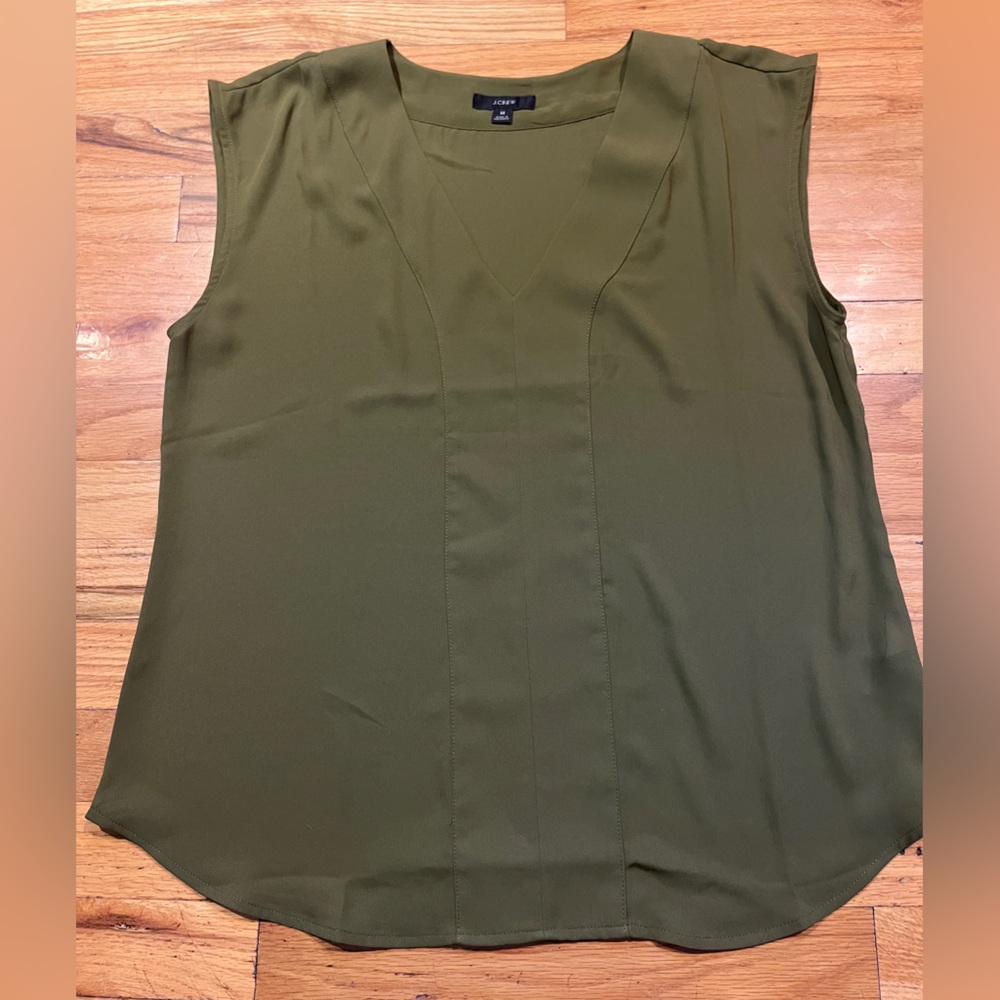 J.Crew olive green top size M